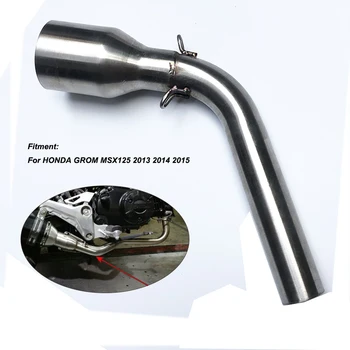

MSX125 Motorcycle Exhaust Middle Contact Pipe slip-on for HONDA GROM MSX125 MSX 125 2013 2014 2015