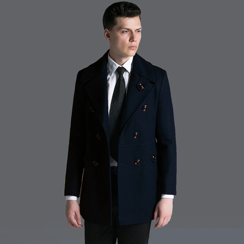 British Style Men Short Military Army Wool Jacket Coat Winter Plus Size Double Breasted Slim Fit Thick Casual Cashmere Pea Coat British Style Men Short Military Army Wool Jacket Coat Winter Plus Size Double Breasted Slim Fit Thick Casual Cashmere Pea Coat