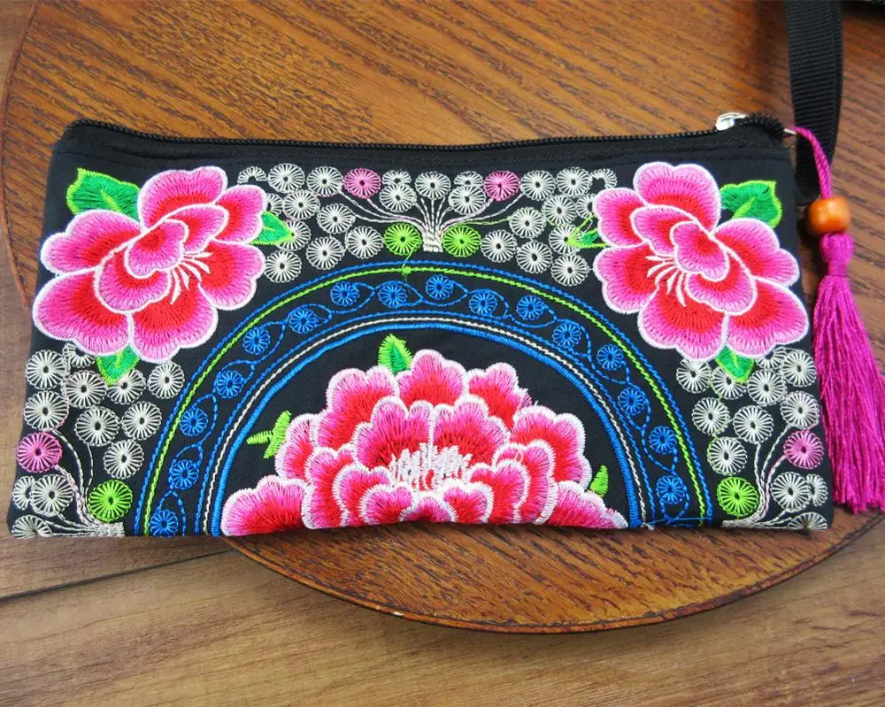 Винтажная сумка Hmong Thai индийская с вышивкой модный клатч кошелек хиппи в стиле