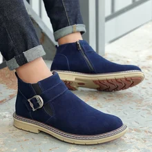 Мужская прогулочная обувь ботильоны мужские рабочие ботинки из натуральной кожи зимние теплые уличные мужские ботинки «Челси» зимние ботинки размер 38-47