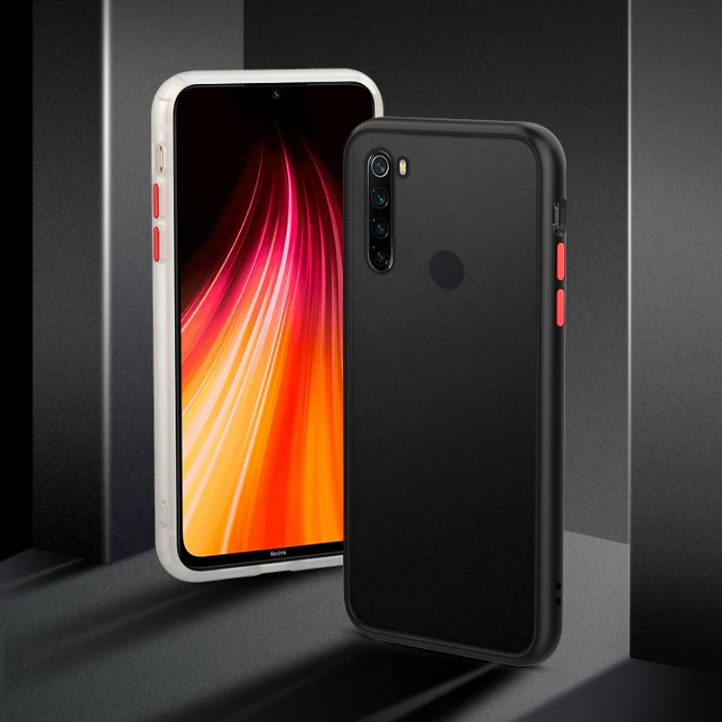 Прозрачный матовый чехол с рамкой для xiaomi redmi note 8 pro 8t 8a 7a 7 k30 силиконовый xiomi mi 10 9