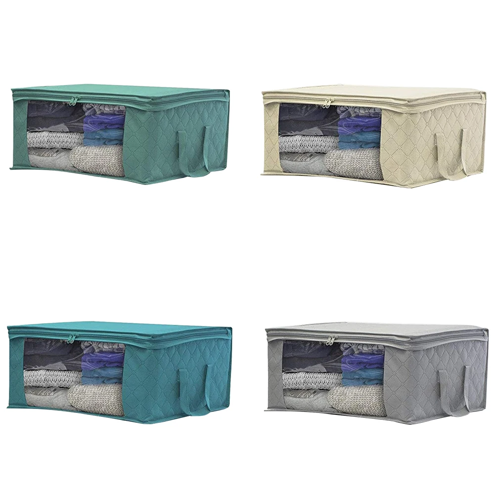 Нетканый складной портативный органайзер для одежды чехол для белья чемодан для домашнего хранения коробка для хранения одеяла контейнер