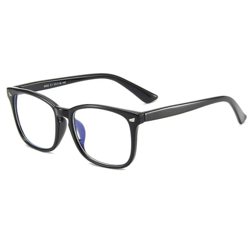 RBENN с защитой от синего света очки Квадратные очки ботаника Рамка Анти нагрузку на глаза головная боль компьютерные очки для чтения UV400 - Цвет оправы: Black