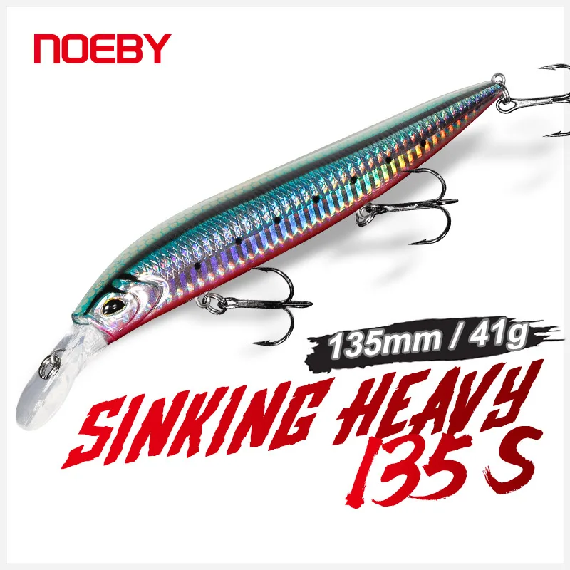 

Noeby Sinking Minnow Fishing Lures 137mm 41g Wobblers Jerkbait Heavy Game Artificial Hard Bait Seabass Saltwater Fishing Lure