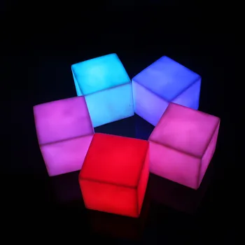 

LED Night Light 4.5V 7 Colors Changing Room Bedside Decoration Lamp Lighting Cube New Year'S Christmas Lights Table Lamps