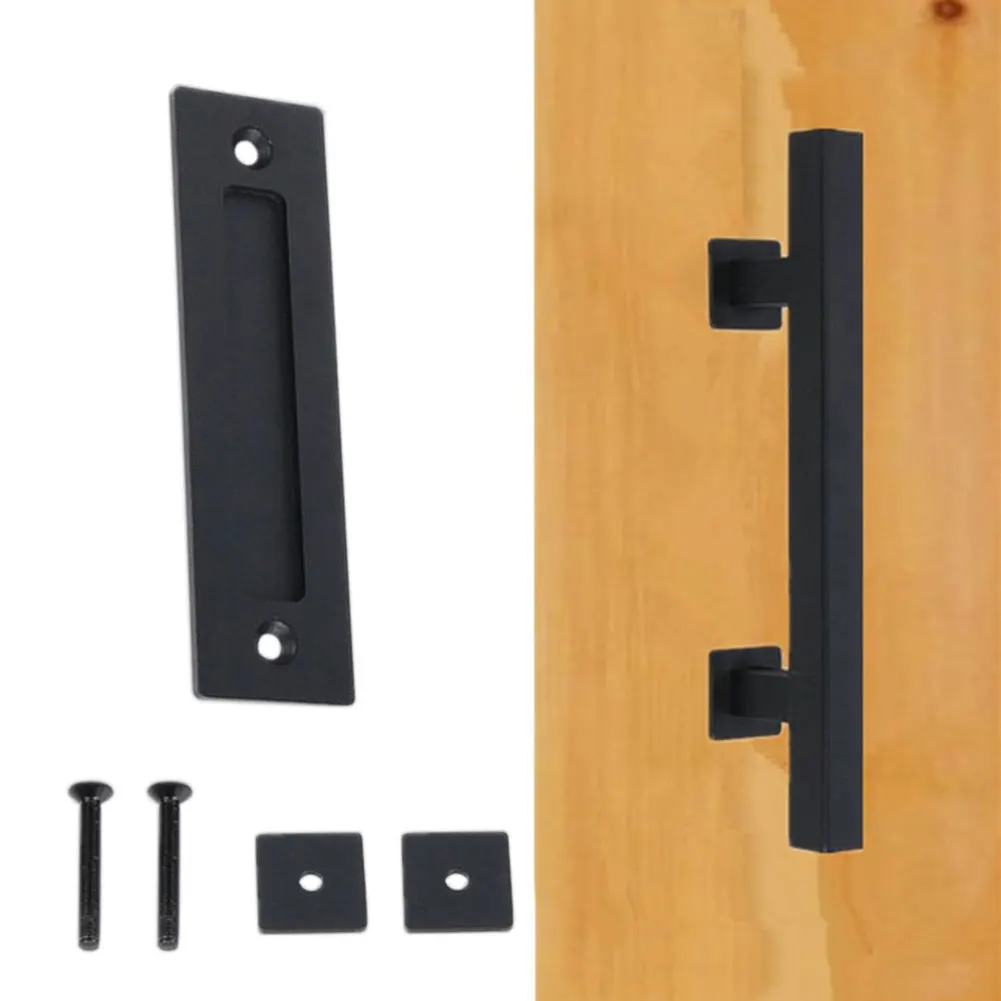 

Pull Sliding Hardware Practical Stainless Steel Easy Install Gates Decorative Square Home Door Handle Set Durable Wear Resistant