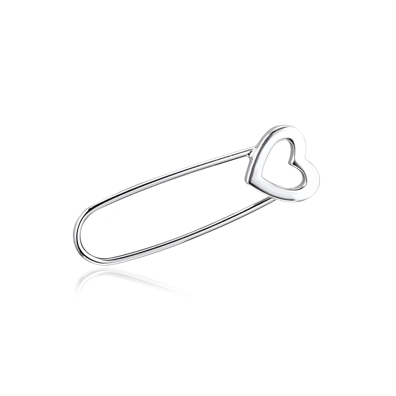 Genuine 925 Sterling Silver Safety Pin Brooch Charm Beads for Jewelry Making DIY Accessories Bijoux 2020 earrings for men