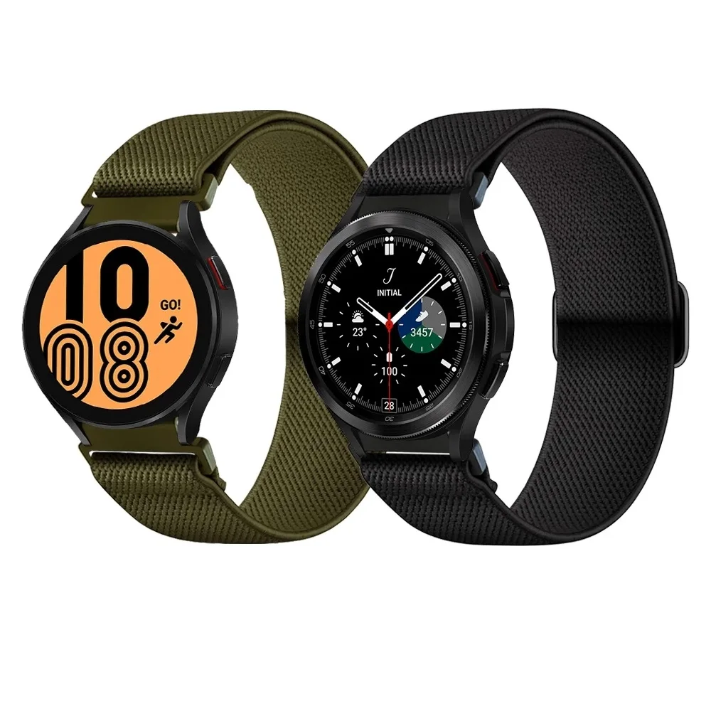 

Nylon Solo Loop Strap For Samsung Galaxy Watch4 40mm 44mm band Fabric Elastic for Watch4 classic 46mm 42mm bracelet Watchbands