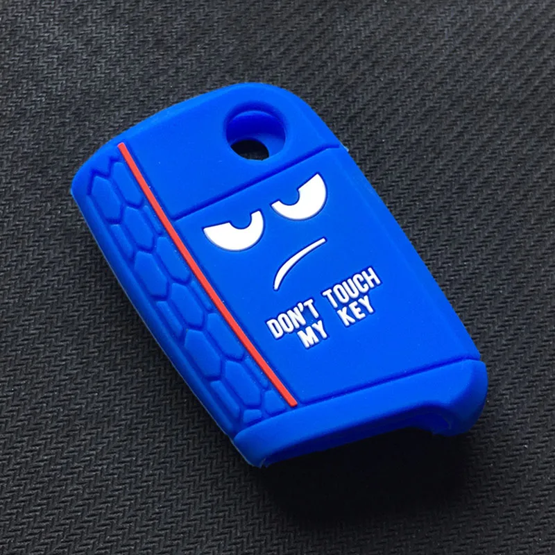 Силиконовый чехол для автомобильного ключа с надписью Don't Touch My Key VW Golf 7 mk7 Skoda