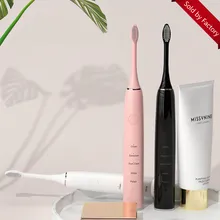 Электрическая зубная щетка Мужская и женская взрослая перезаряжаемая звуковая вибрационная зубная щетка дорожная домашняя парная Чистящая зубная щетка