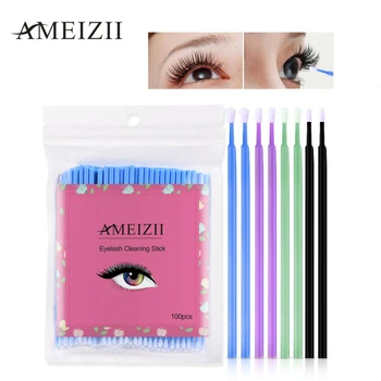 

Multi-function Eyelash Brushes Disposable Eyelash Extension Eyebrow brush Graft Eyelash Cotton Swab For Eyelash Extension Glue