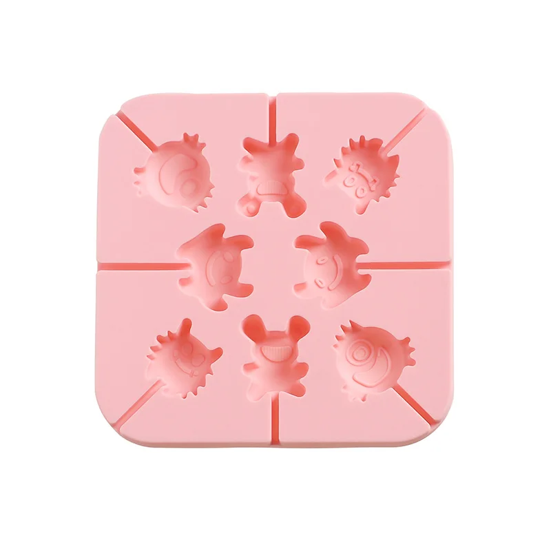 2 Pink Леденец 3D силиконовые формы помадка торт шоколадная форма Мультфильм Монстр автомобиль конфеты антипригарная форма DIY домашний леденец плесень - Цвет: 2 Pink