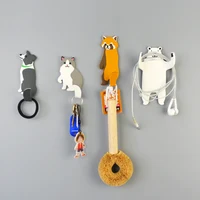 Storage Hook Free Nail Single Wall Hooks Wall Hanging Hook Cartoon Animals Decorative Home Decor Wall Hook Key Hair Pin Holder 1