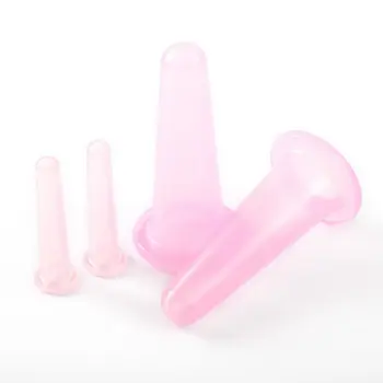 

4Pcs/Set Health Care Cup Silicone Vacuum Massage Cupping Set Cup Eye Face Neck Back Massager Skin Care 5 Colos Drop Shipping