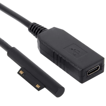 

USB 3.1 Type C USB-C Female DC 12-15V to for Surface Lap Top Pro3 Pro4 Pro5 Pro6 Book Charged Power Adapter Cable Connetor Conv