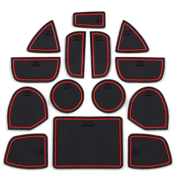 

14PC-Set Car Slot Mat Cup Coaster Pad Non-Slip for 2013 2014 2015 Grand Cherokee