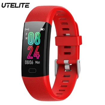 

UTELITE Men Smart Band IPS IP67 Waterproof Heart Rate Blood Pressure Monitor Fitness Tracker Y10 Bracelet for Android IOS