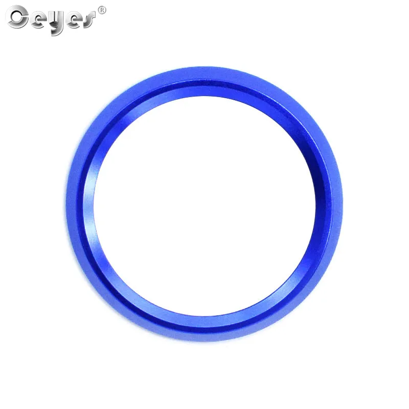 Blue Start Ring Ceyes 1 шт. аксессуары для автомобильных наклеек кольцо для запуска двигателя полупрозрачный выключатель Кнопка крышка подходит для Mazda 3 Axela Авто стиль - Название цвета: Blue Start Ring