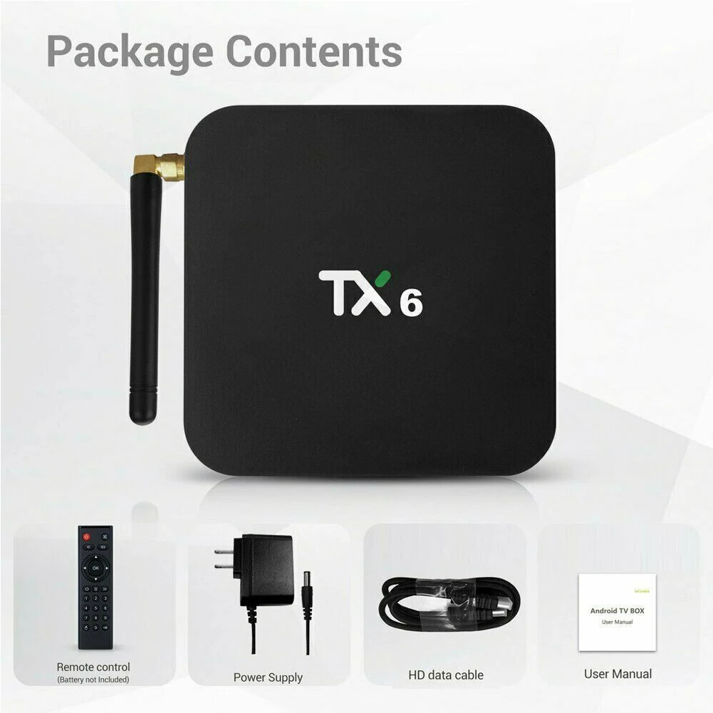 TX6 Android 9,0 ТВ приставка четырехъядерный ARM Cortex-A53 BT 4,1 4G 32G 64G 2,4G/5G двойной wifi 4K Neftflix Google телеприставка