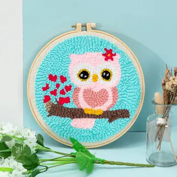 

2020 new hand embroidery DIY material package wool embroidery home decoration painting simple cross stitch painting
