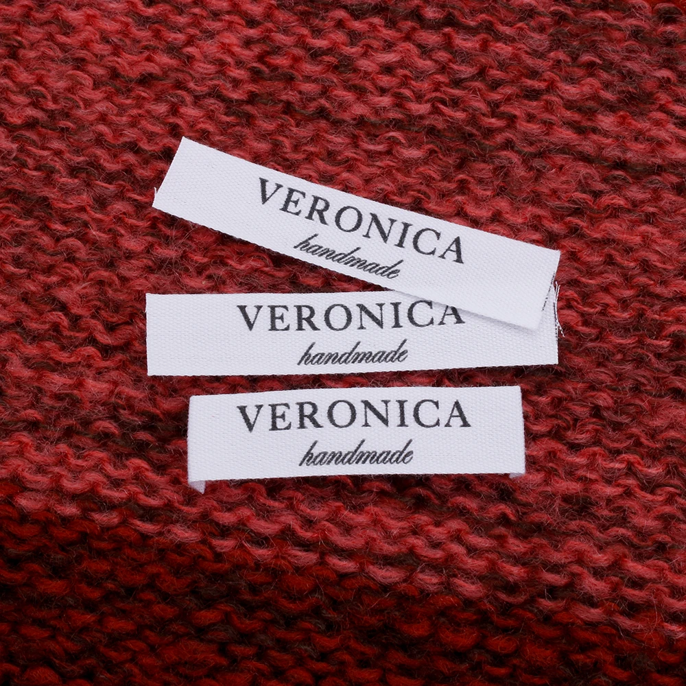 

Sewing Labels, Custom Clothing Labels - Personalized Brand , Organic Cotton Ribbon Labels , Logo or Text (MD3014)