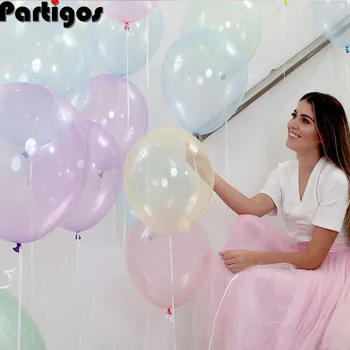 

10pcs 10inch no wrinkle Crystal Bubble Balloon Chain Party Decor Transparent Bobo Clear Helium Bubble Balloon Wedding Supply