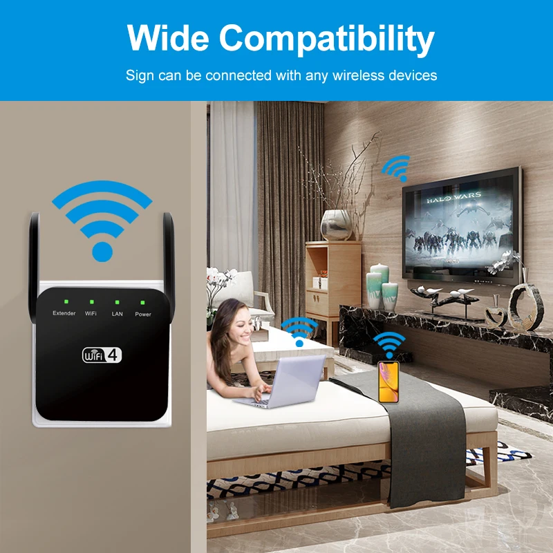 2.4G 5Ghz WiFi Repeater Wi Fi Booster 300M 1200 Mbps Bộ Khuếch Đại 802.11AC 5G Wi-Fi tầm Xa Bộ Mở Rộng Điểm Truy Cập best wifi extenders signal booster