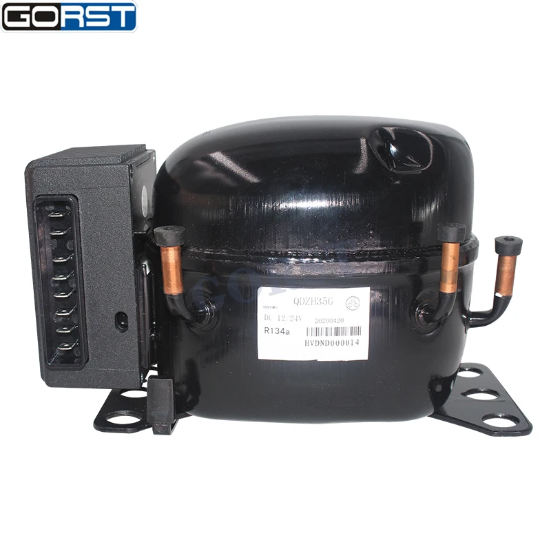 Compresor para aire acondicionado, dispositivo para coche y refrigerador marino, CC de 12V o 24V, modelo QDZH35G R134a