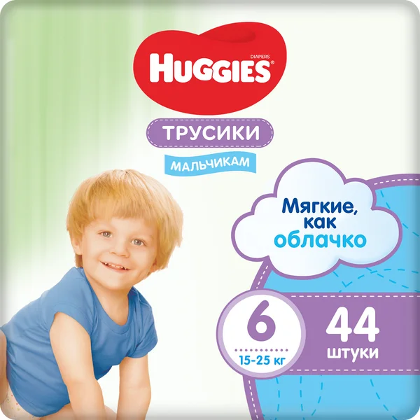 HUGGIES Подгузники-трусики 6 разм (16-22 кг)  44 шт