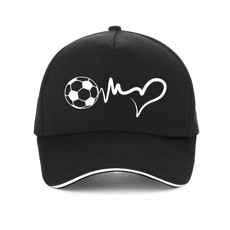 Брендовые бейсбольные кепки для мужчин, хлопок, Модный Спорт футбольный мяч, сердцебиение, хип-хоп кепка, унисекс, регулируемая бейсболка