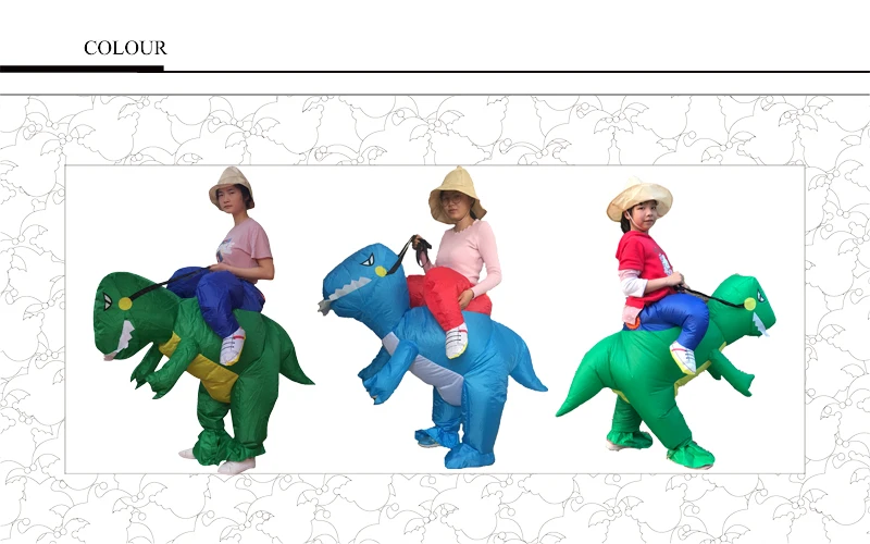 Cute Child Adult Inflatable Dinosaur Costume Suit Air Fan Operated Walking Fancy Dress Cosplay Party Outfit Animal Costume