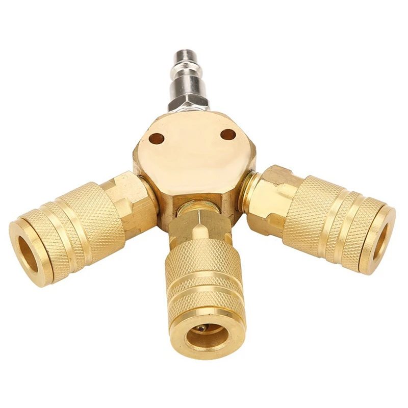 1/4 inch 3 канальный плоский шестигранный коллектор латунь воздушный Вращательный