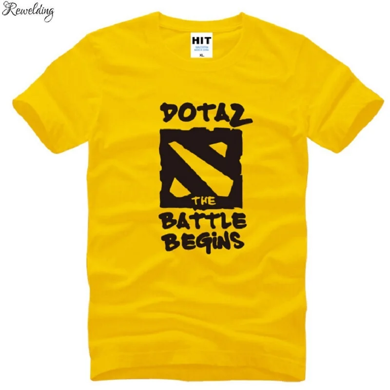  New Summer Cotton Short Sleeve T shirts Men Fashion Game Dota 2 Printed Man Tops Tees THE BATTLE BE