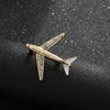 Korean High-grade Crystal Airplane Brooch Pin Rhinestone Aircraft Lapel Pins and Brooches Men;s Suit Collar Needle Accessories ► Photo 2/6