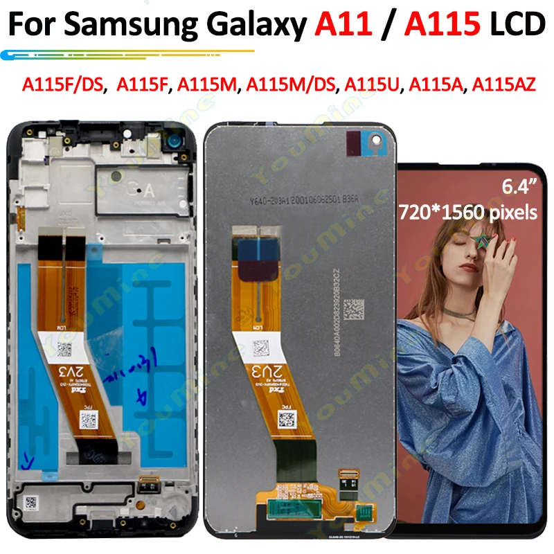 Pantalla Lcd Original para samsung A11, montaje de pantalla táctil con  marco para Samsung Galaxy A11, A115F, A115F/DS - AliExpress