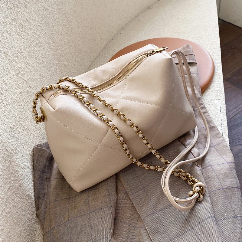 Женская большая сумка на плечо с цепочкой, стеганая стежка, Классическая сумка от известного бренда, дизайнерская сумка, модная женская сумка через плечо, сумка-мессенджер