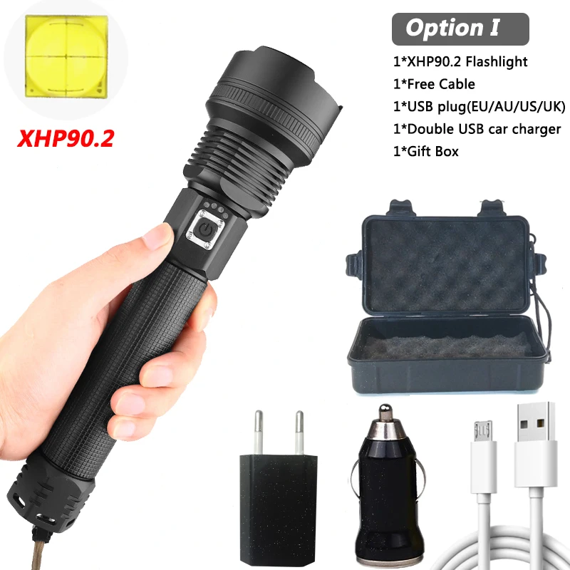 Option I Z30 xhp90самый мощный светодиодный светильник-вспышка с usb зумом тактический фонарь xhp50 18650 или 26650 перезаряжаемый аккумулятор ручной светильник для охоты - Emitting Color: Option I