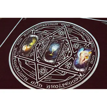 

50*50cm Non-woven Tarot Tablecloth Board Game Textiles Hexagon Magic Game Tablecloth Square Tapestry PXPF