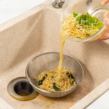 

Vegetables Drain Kitchen Strainers Leftovers Filter Stainless Steel Sink Basket Strainers Organizer Cuisine Home Improvement YQ