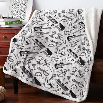 

Music Guitar Piano Violin Throw Blankets Personalized Blankets Bedclothes