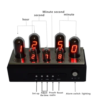 

Solid Wood Personalized Digital Clock Bulb Time Display Retro Table Clock