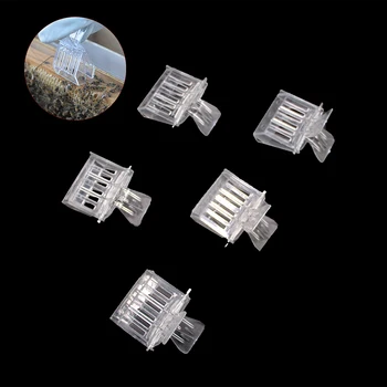 

50PCS Clip Type Queen Bees Bee Catcher Cage Clamp Tool Insectary Plastic Tools Clips Cages Cell Supplies Beekeeping Wholesale