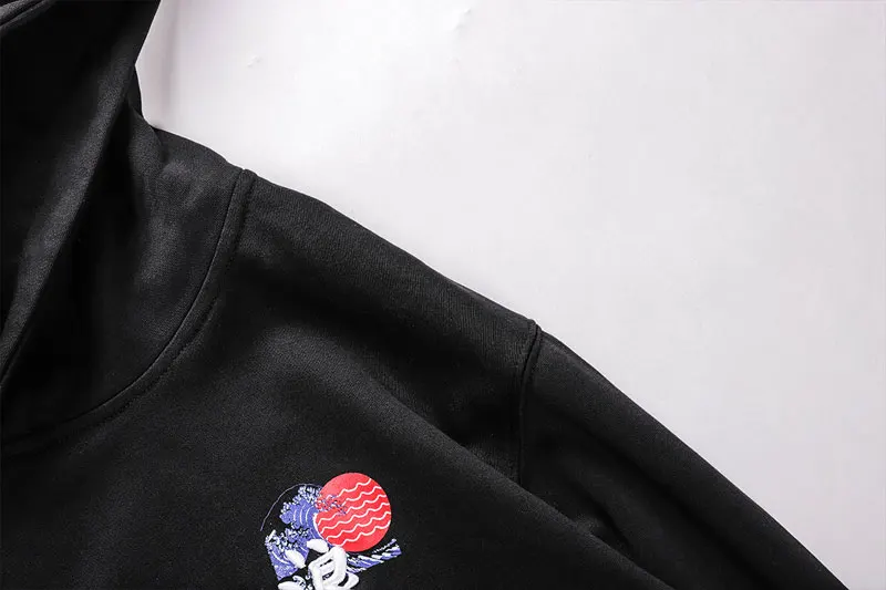 Красочные Koi Fish китайские худи с вышивкой толстовка хип хоп Мужская Harajuku уличная Толстовка Модный пуловер уличная топы