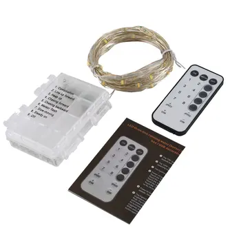 

Led Light String Three Lines Remote Control Copper Wire Lamp Four Lines 6M