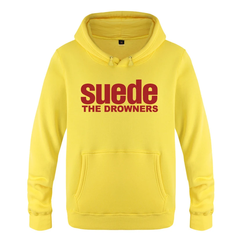 THE DROWNERS SUEDE Rock Band толстовки мужские мужские с капюшоном флисовый пуловер толстовки - Цвет: HUAY HOT