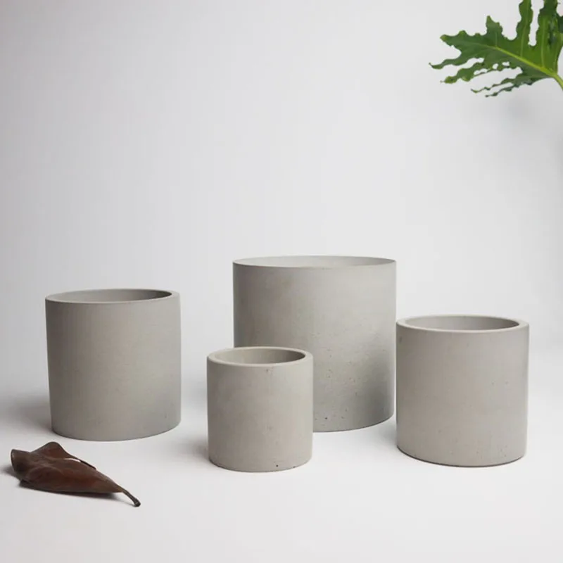 Nicole Flower pot Silicone Molds For Concrete Round Vase Handmade Garden Cement 