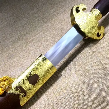 

Golden WUSHU Sword Chinese KungFu Sword carbon steel Blade take exercise saber Jian