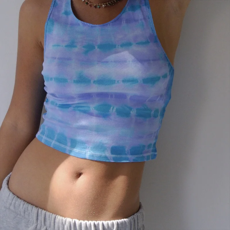 Tie Dye Casual Crop Tops Streetwear OC0174