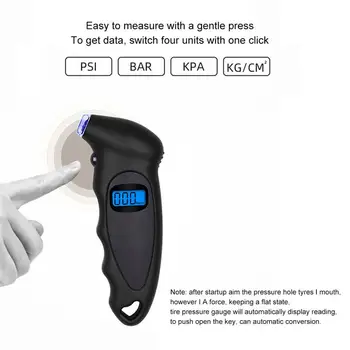 

LED Backlight Digital Tire Pressure Gauge Bicycle Car Tire Diagnostic Tool LCD Backlight Air Tester Meter Car Accessory