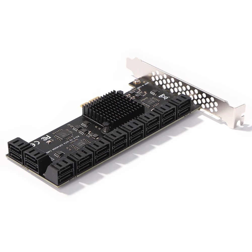 SA3112J PCIe Adapter - 20-Port PCI-Express X1 to SATA 3.0 Controller Expansion Card with 6Gbps High-Speed Mining Riser Description Image.This Product Can Be Found With The Tag Names Pci e sata controller card, Pci sata3 0 expansion card, Pcie sata 6g expansion card, Pcie sata controller card